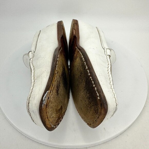 Tod's Penny Loafers White Leather Slip On Driving Flat Women Shoes Sz 7 EU 37 - Picture 9 of 13